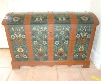 Large Rosemaling trunk, circa: 1973