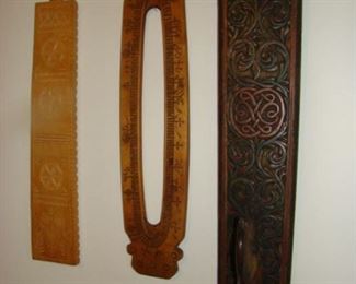 carved wooden mangle board, calendar board, wash board,