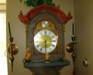 Rosemaling grandfather clock