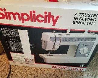 Simplicity sewing machine