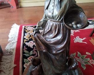 Veryl Goodnight, Girl Gathering Eggs, bronze, 5/30, circa: 1995