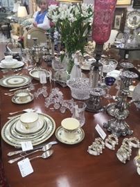 Chine Crystal Silver Table 
