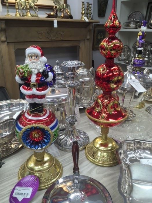 Christopher Radko Tree Toppers or table stands 
