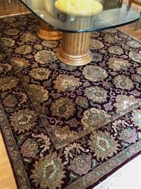 Persian-inspired hand-knotted wool carpet