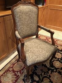Louis XV style custom-upholstered fauteuil