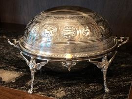 Late 19th century Victorian silver-plate breakfast server