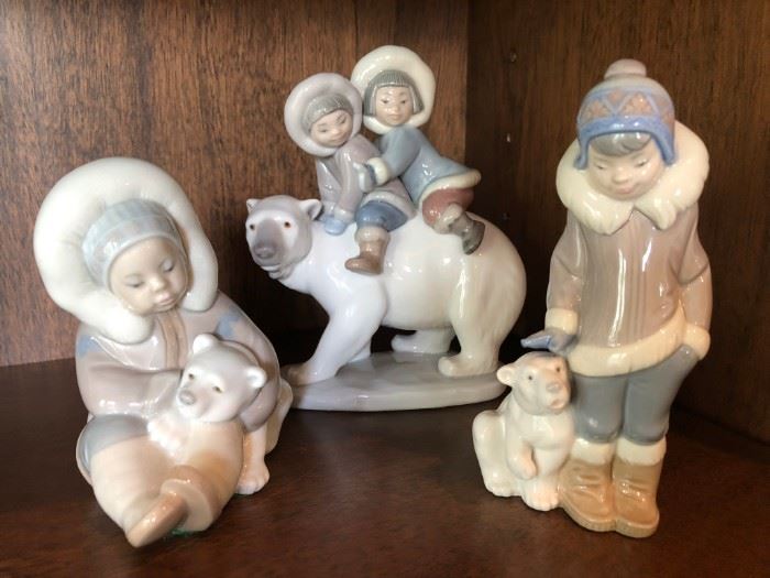 Lladro eskimo figurines