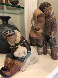 Lladro eskimo figurines