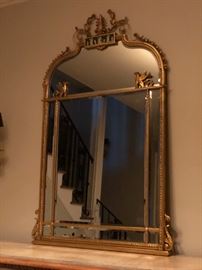 Empire style giltwood mirror