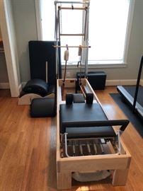 Peak Pilates reformer with tower, accessories