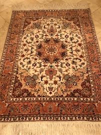 Persian Tabriz hand-knotted silk-wool rug