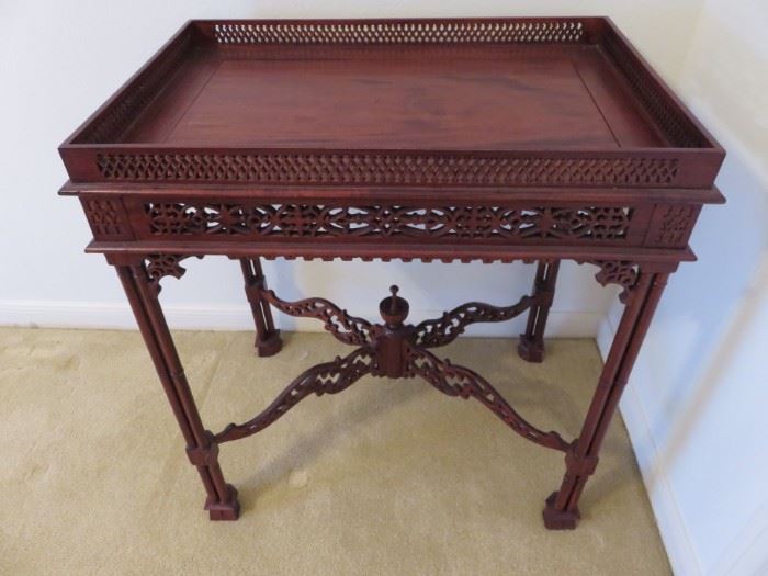 Chinese Chippendale style mahogany occasional table