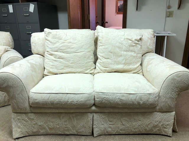  Creamy white love seats  We have two of these