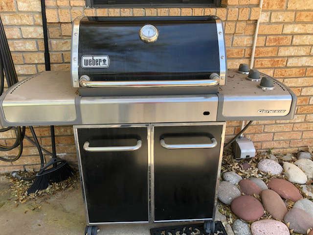 Weber professional grill that is clean as a whistle