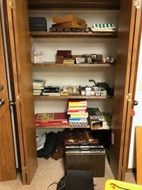 Office supplies, vintage games with all the pieces and briefcases to last your lifetime