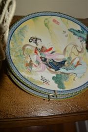 Antique Asian hand painted plates