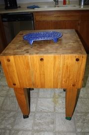 Large Solid Vintage Butcher block