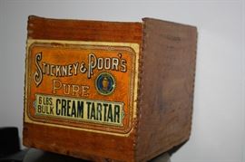 Antique Stickney & Poor's Wooden Box