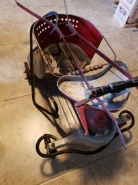 What a find! Antique stroller!