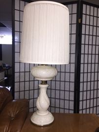 Milk glass lamp