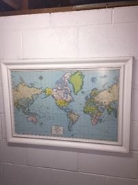 World map- framed