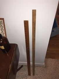 Wooden yard sticks