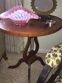 Antique oval end table