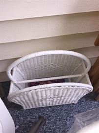 Wicker magazine rack