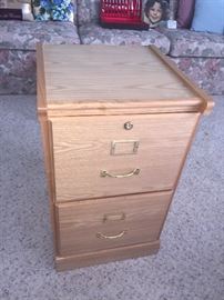 Wooden file cabinet