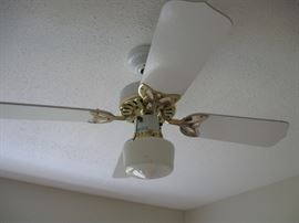 One of 3 white fans.