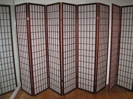 Folding screen: One 6 panel & one 3 panel