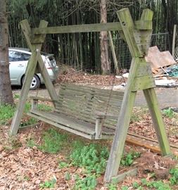 Garden swing wood