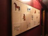 This piece is about 5 feet long.  The pictures next to it are a few of the cross stitch she has done on this material.