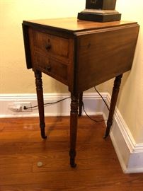Very early Peg drop leaf table with original casters