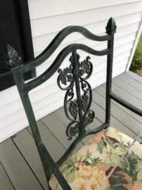 Beautiful wrought iron and glass patio set table & chairs