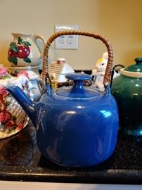 Vintage blue teapot