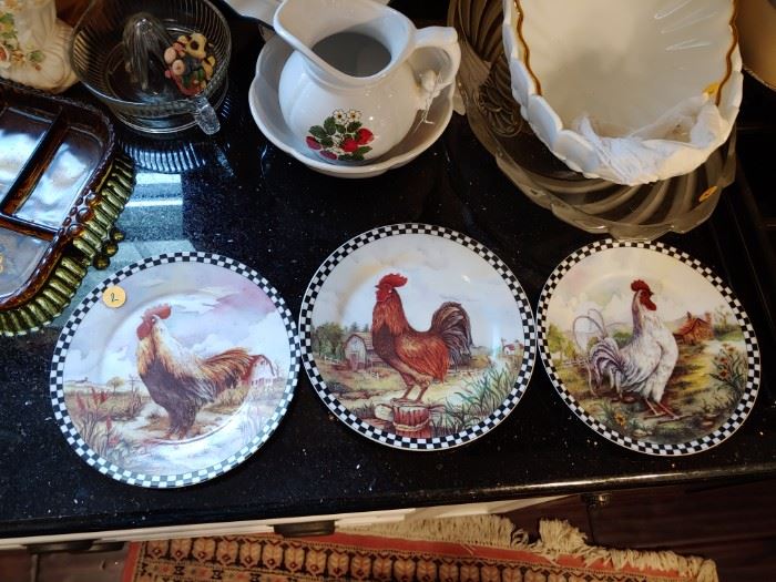 Just a portion of the rooster collection