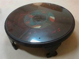 015 Asian Inspired Coffee Table With Glass