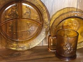 061 Margery Daw Amber Tiara Glass