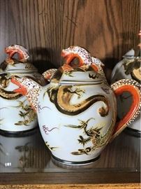 150 Japanese Hand Painted Geisha Tea Service