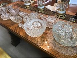 158 Cut Glass Large Collection