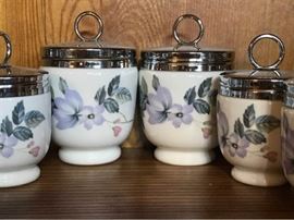 162 Royal Worcester June Garland Egg Coddlers