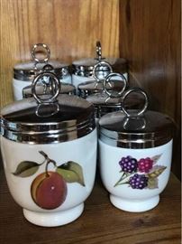 165 Royal Worcester Evesham Gold Egg Coddlers