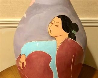 R.C. Gorman - this is quite a large piece! Referred to as the Picasso of American Indian artists, Rudolph Carl Gorman, a Navajo Indian, died in 2005.