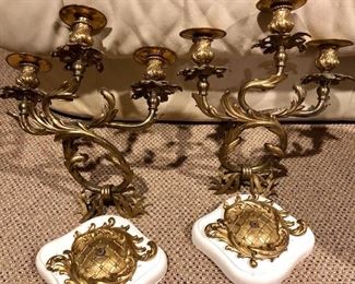 Vintage Bronze Candelabras