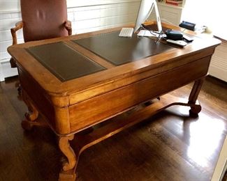 Executive Leather Top Desk