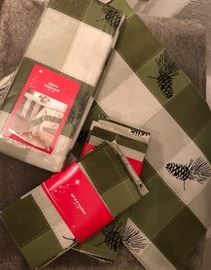 New alpine linen set. Tablecloth 60 x 80. Eight napkins, eight placemats. Never used.