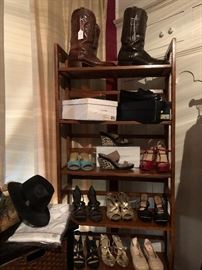 Armando‘s, Raymondville Texas. Men’s boots. Leather size 9. —  men’s Lucchese 1883 letter boots. Size 9D. 
Men’s loafers – Calvin Klein, Giorgio Brutini - 9 M ——— Ladies size 8