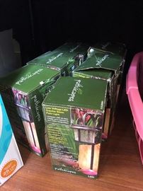 Patioscapes crackled glass LED path lights.