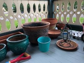 Glazed and terra-cotta pottery.